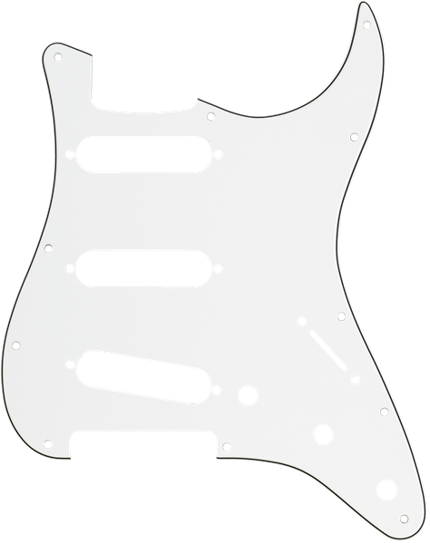 11-Hole Modern-Style Stratocaster® S/S/S Pickguards - Parchment White