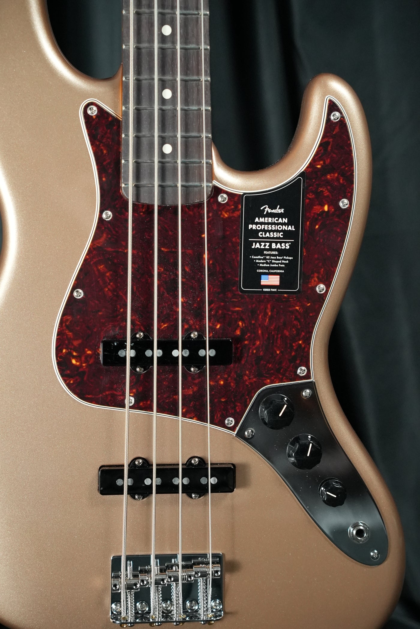 Fender American Professional Classic Jazz Bass Faded Firemist Gold 