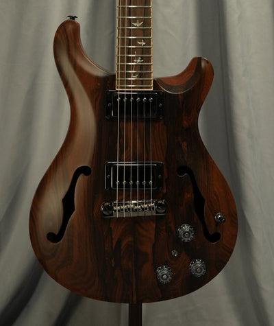 2022 PRS Private Stock Hollowbody II Piezo Ziricote front view – handcrafted electric guitar with Piezo system