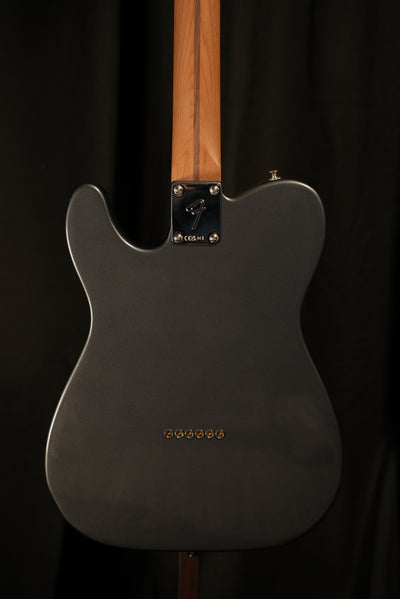 Rear view of Fender Limited Edition Player II Telecaster Charcoal Frost Metallic showing alder body and gloss finish for sale in USA