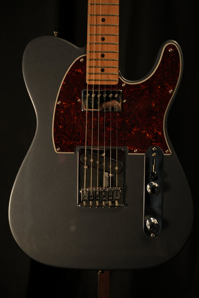 Front view of Fender Limited Edition Player II Telecaster in Charcoal Frost Metallic finish with roasted maple fingerboard at Vera Guitars Charlotte NC