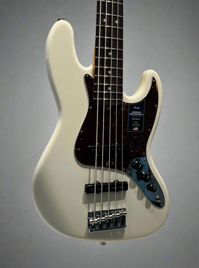 American Professional II Jazz Bass® V Olympic White