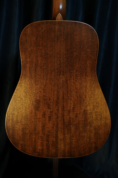 Back view of Martin D-15M StreetMaster showing solid mahogany back and sides with satin StreetMaster finish