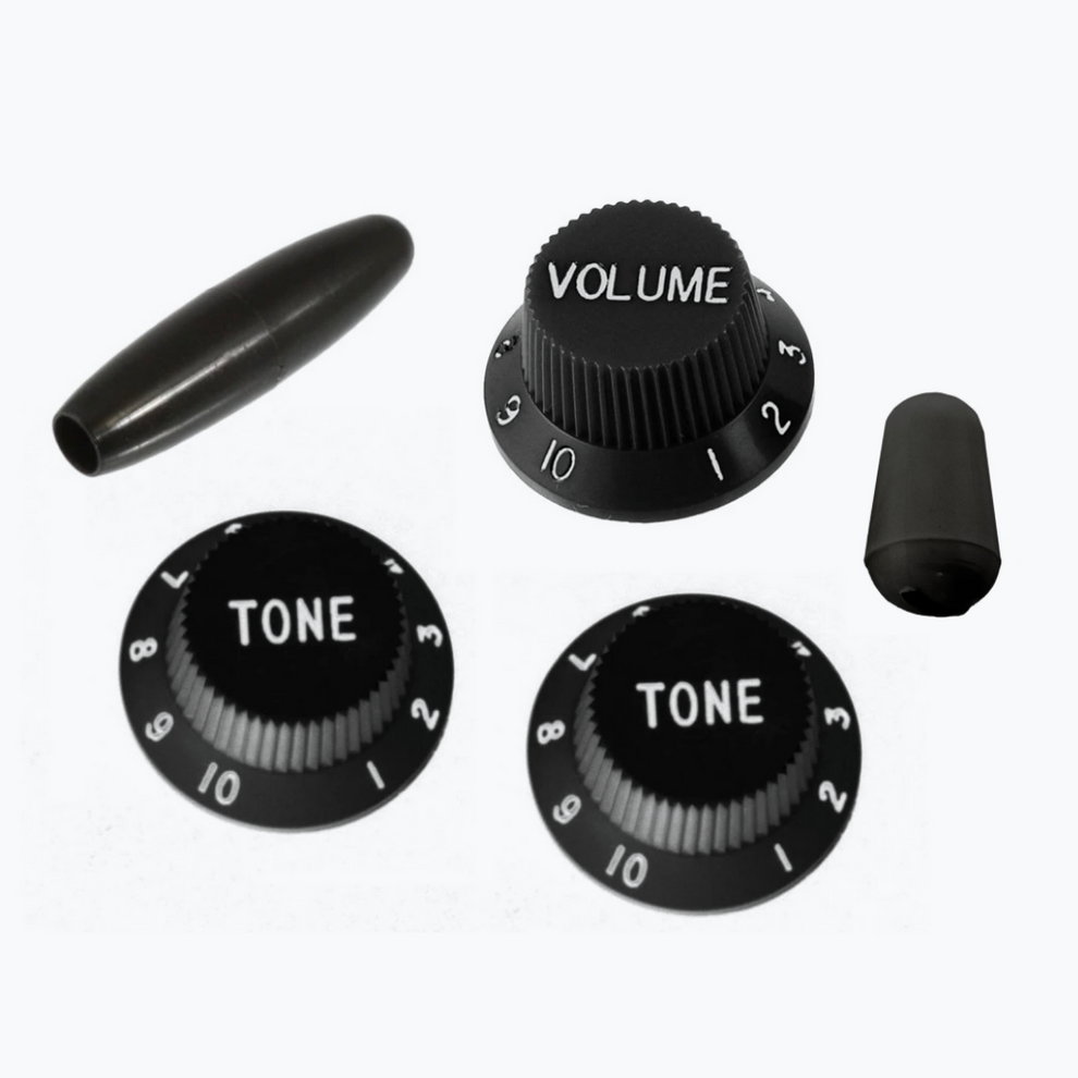 Black Knob Set for Stratocaster