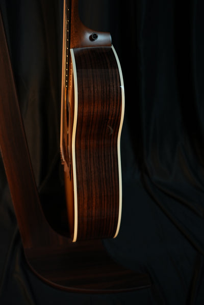 Taylor Gold Label 714e Sunburst Indian rosewood back close-up grain and gloss finish acoustic guitar buy online